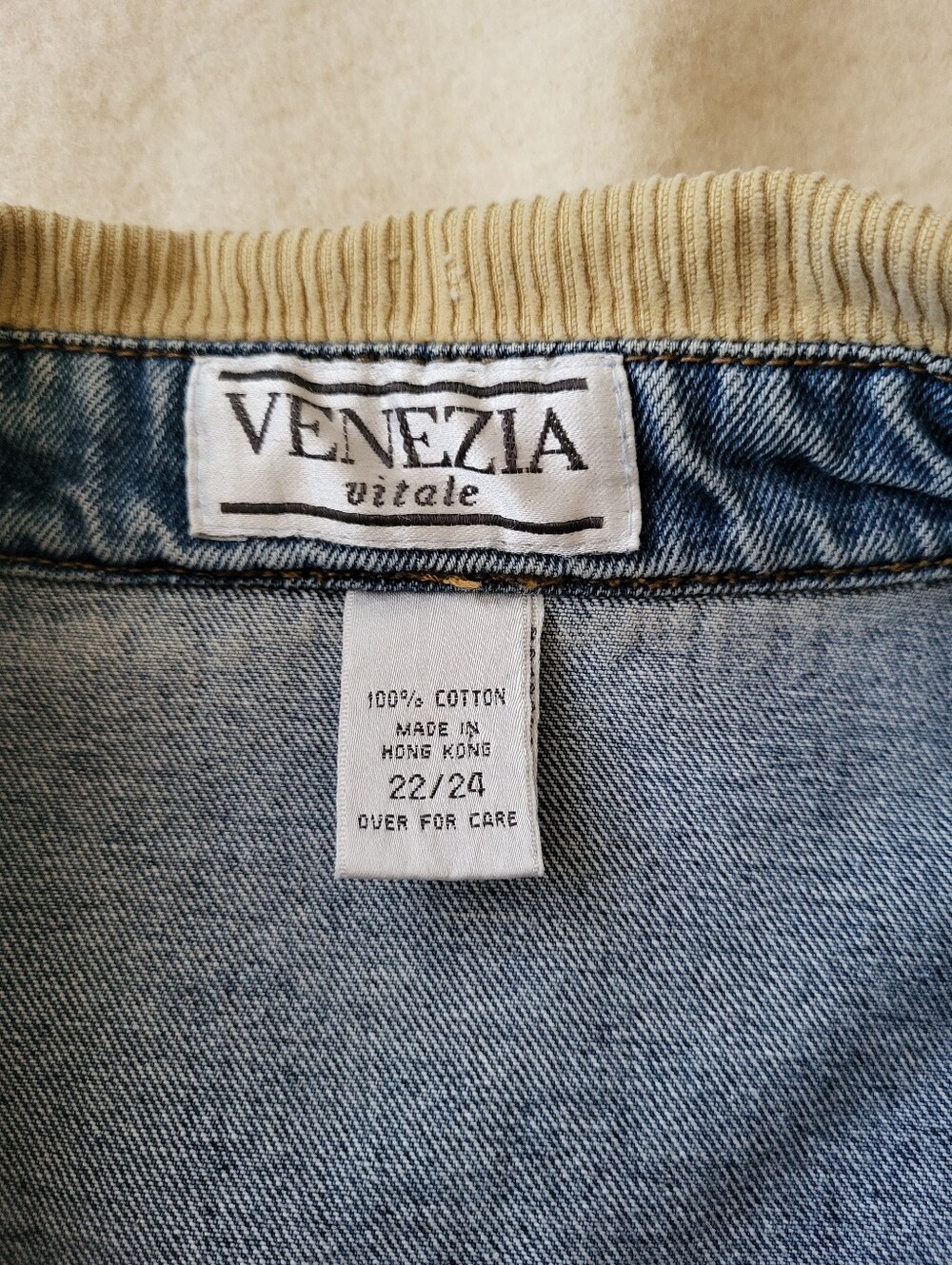 Vintage Long Denim Chore Coat Women's Size 22/24 Cotton Hong Kong - Picture 3 of 14